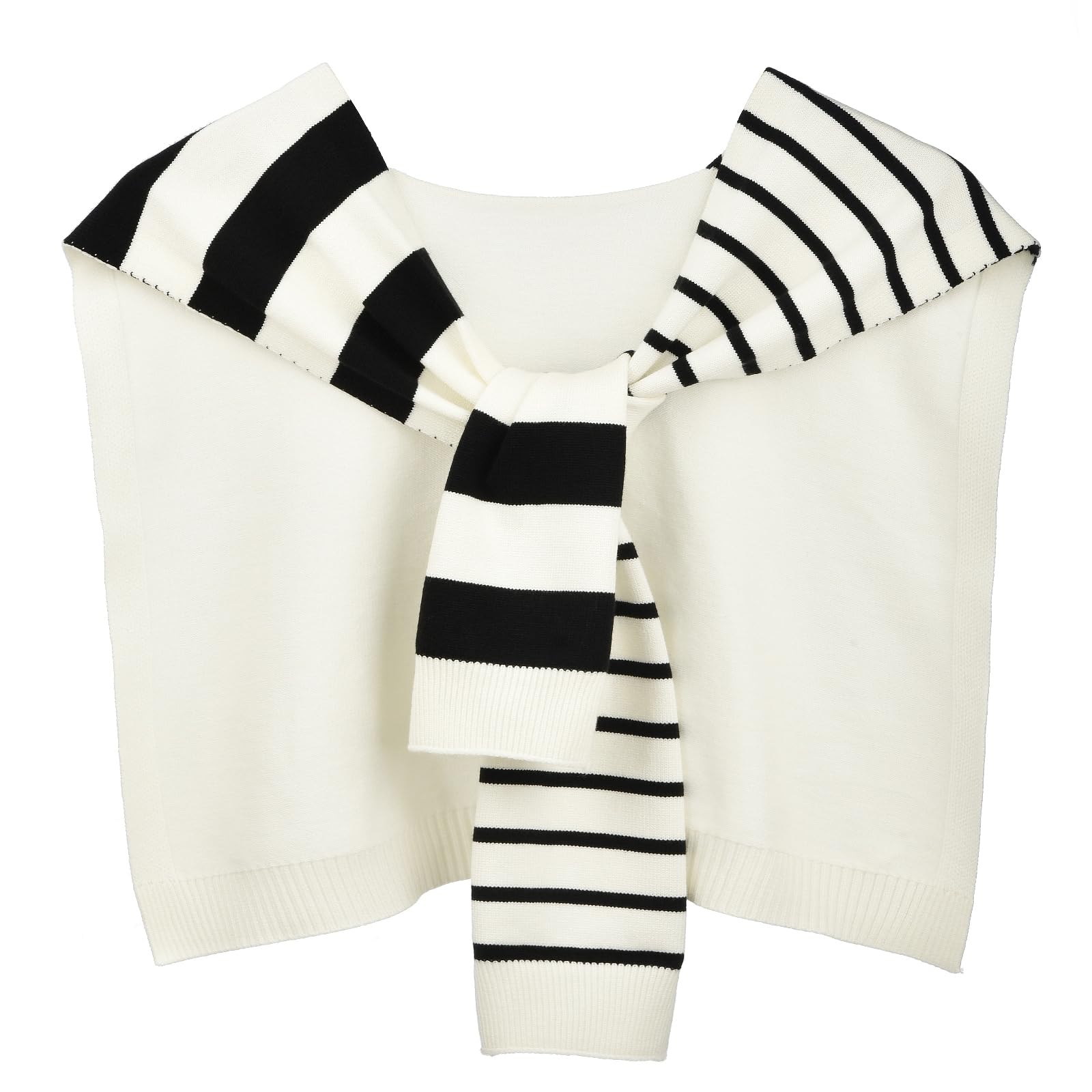 WaJuemy Sweater Shawl Wraps for Women Sweater Knitted Knotted Shawls Travel Casual Scarf Cape Shoulder Tops Fashion Wrap
