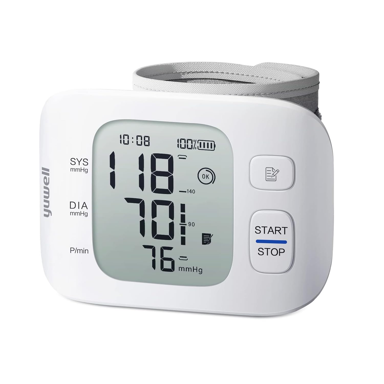 MMIZOO Wrist Blood Pressure Monitor Bp Monitor Large LCD Display Blood - View #2