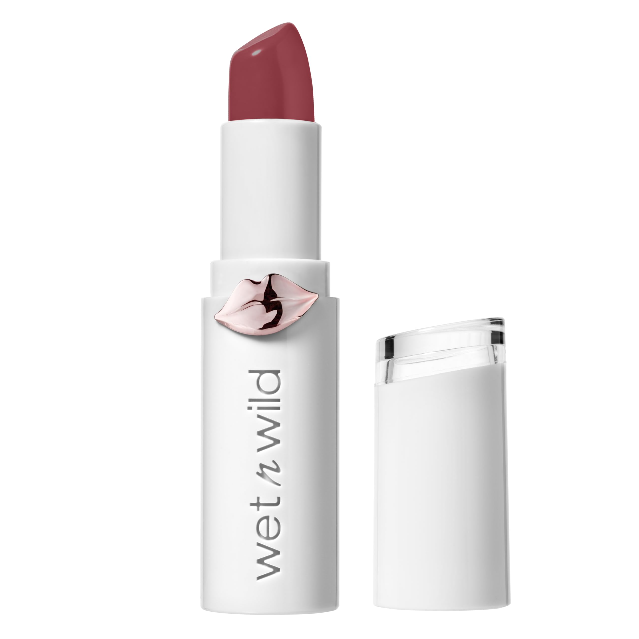 wet n wild Mega Last High-Shine Lipstick Lip Color, Infused with Seed Oils For a Nourishing High-Shine, Buildable & Blendable Creamy Color, Cruelty-Free & Vegan - Rosé And Slay
