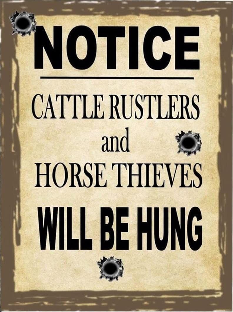 MQXFCZUX Rustic Ranch Decor Metal Sign Humorous Western Saying Tin Art Plaque Gift for Bar Cave Garage Wall Decor 8x12 Inch