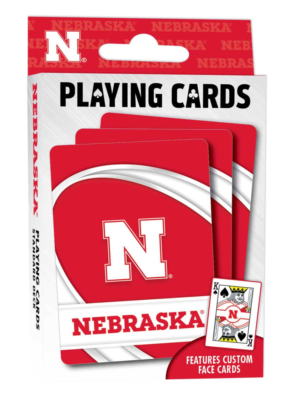 MasterPieces Family Games - NCAA Nebraska Cornhuskers Playing Cards - Officially Licensed Playing Card Deck for Adults, Kids, and Family
