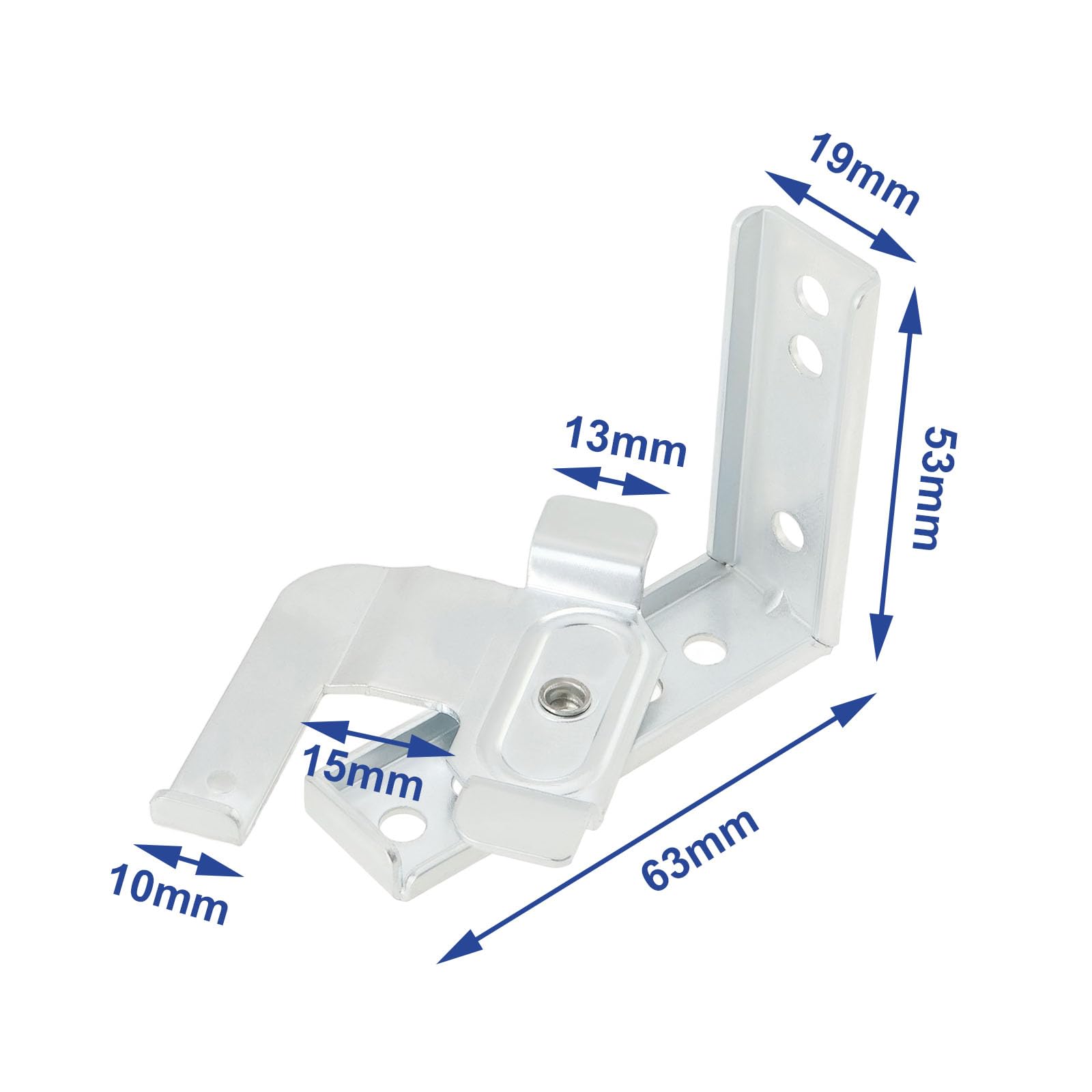 EMSea 2pcs Blinds Swivel Brackets Face Fix Metal L-Shaped Vertical Blind Brackets for 50mm Window Fixing Venetian Blind Rails Silver - Image 4