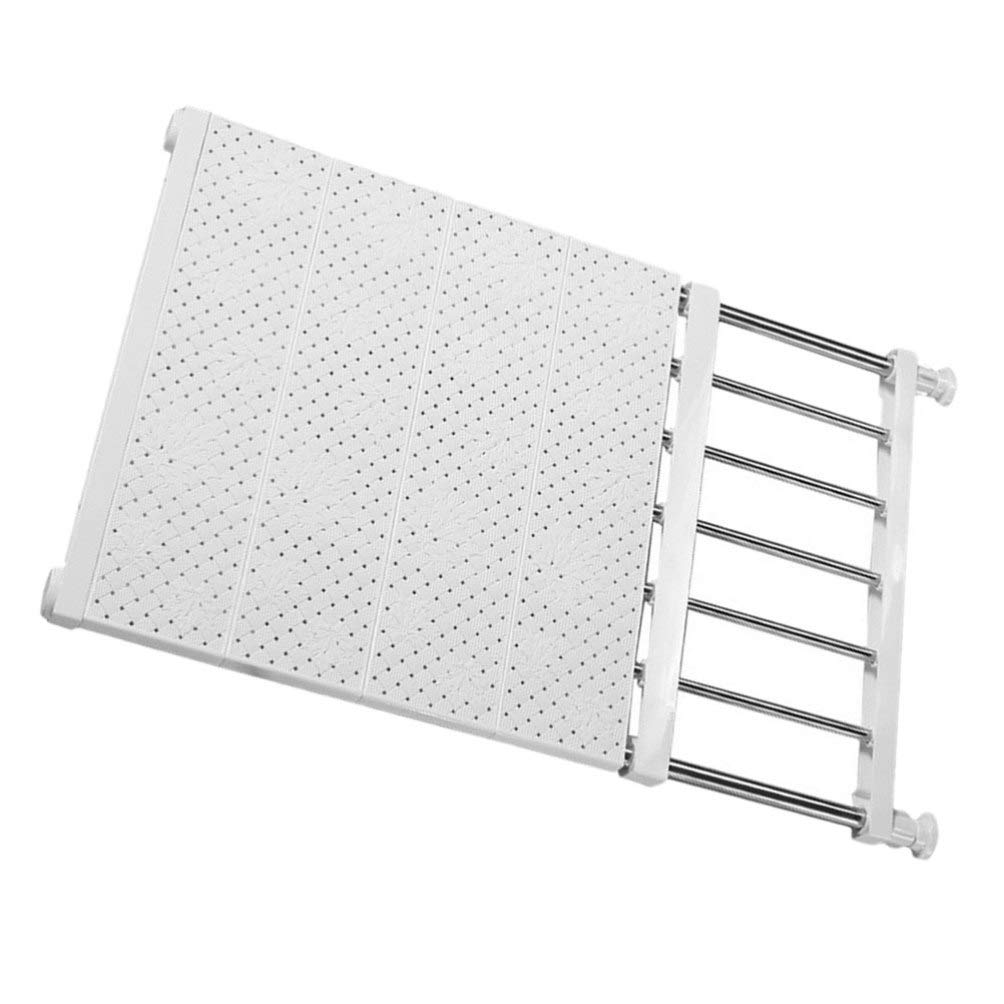 Cabilock 1pc Wardrobe Shelf Divider Expandable Storage Rack for Clothes Organization Cabinets Wardrobes and Closets Stylish White Design Easy Installation