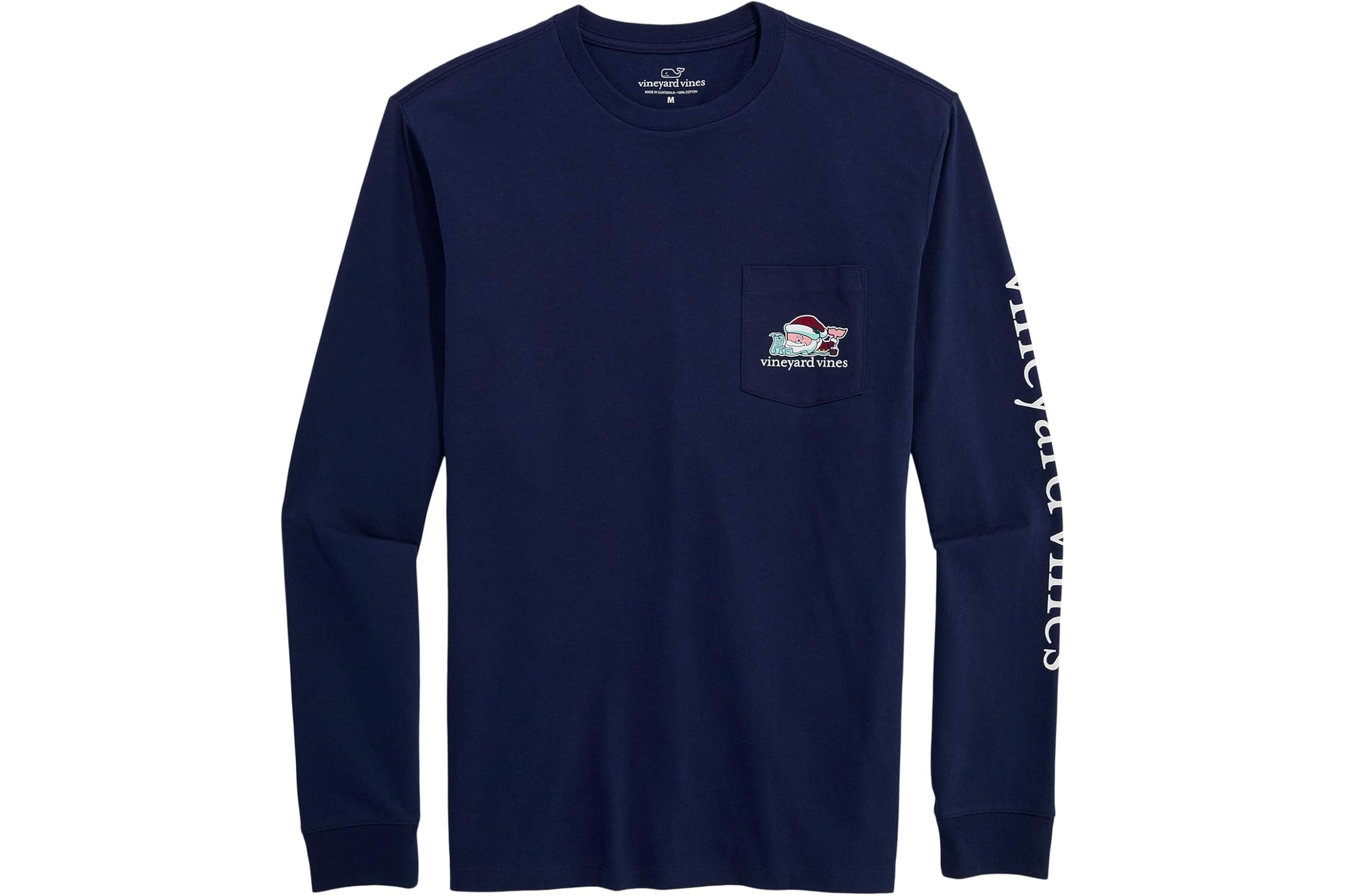 Мужская рубашка Vineyard Vines Santa Whale List Long Sleeve Pocket Tee