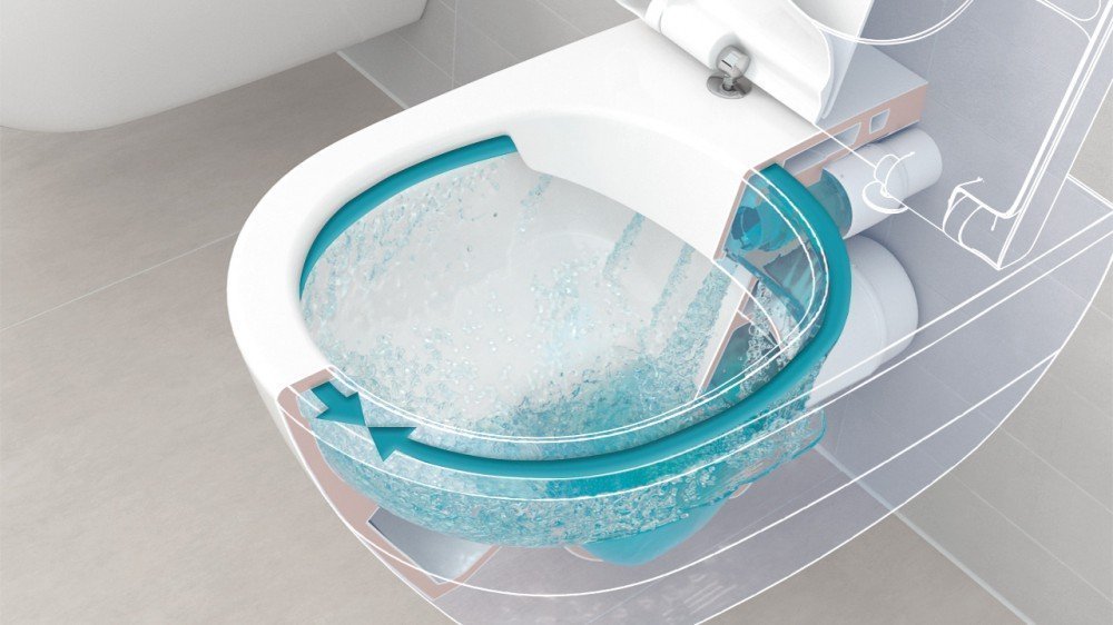 Villeroy & Boch O. Novo Toilette avec assise suspendue, chasse d'eau directe et sans bordure, 5660HR01