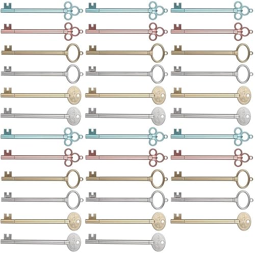 96 bolígrafos con forma de llave, bolígrafos de estilo retro vintage con tinta negra, bolígrafos decorativos novedosos para escuela, oficina y