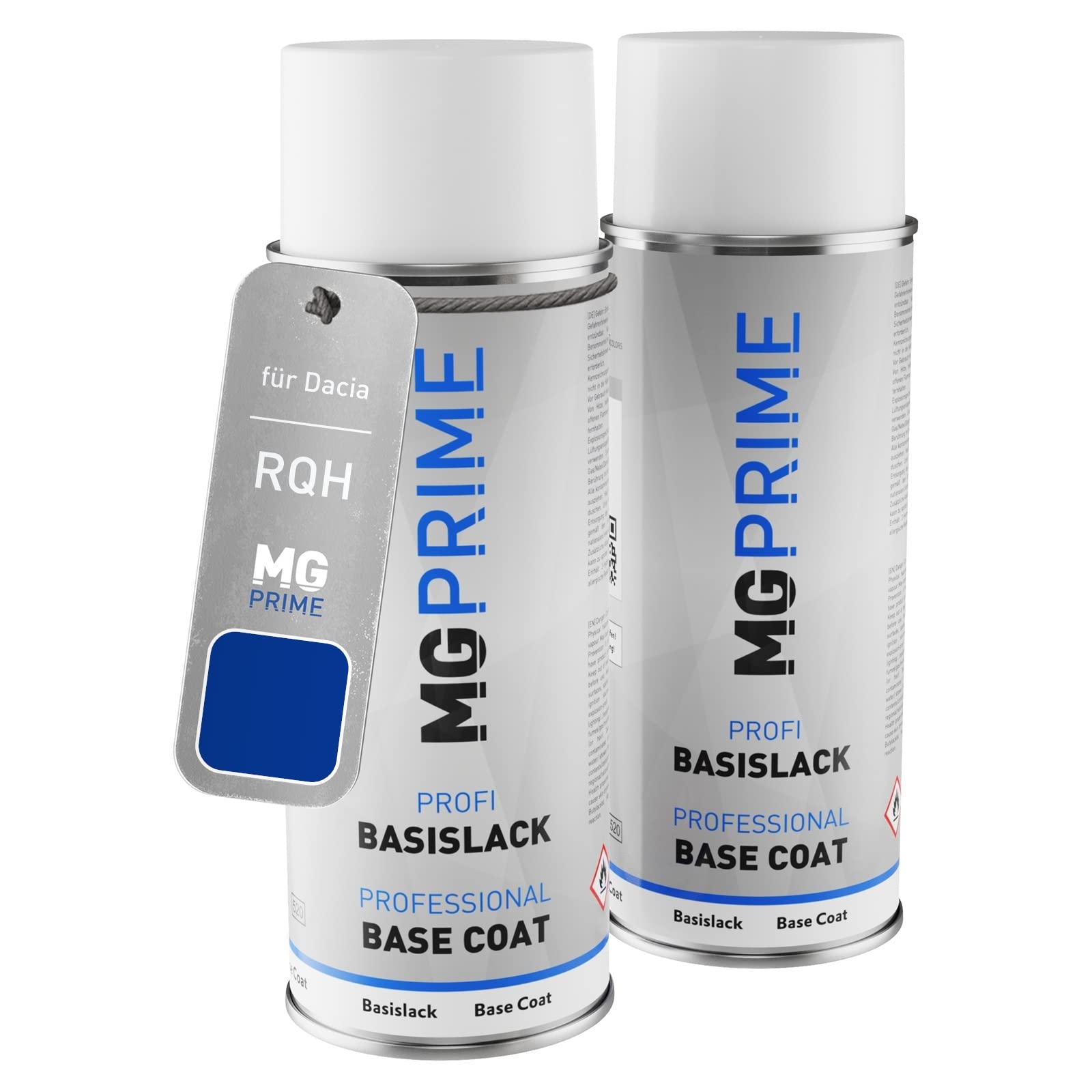 MG PRIME Kit Vernice Spray 2K Per Peugeot KGY Bleu Philae Metallic – Base + Trasparente, 400 Ml Ciascuno