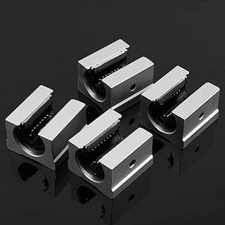 Linear Slide Block, SBR16UU 16mm Aluminum Alloy Linear Bearing Slide Block, Open Linear Motion Bearing Slide Block, for CNC Router Parts, 4PCs