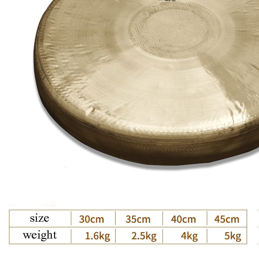 Gong Tibetano Gong Gong Chino Multiusos - 30 cm, Incluye mazo de Gong Chino Tradicional y Cuerda para Usar en Yoga(Color:45cm,Size:)