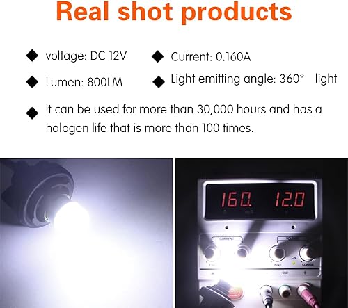 Miniatura 6 de DuaBhoi 4 bombillas LED BAY15D 1157 1034 2057 2357 7528 P215W de repuesto para coche, RV, cámper, luces de marcha atrás, parada de freno,