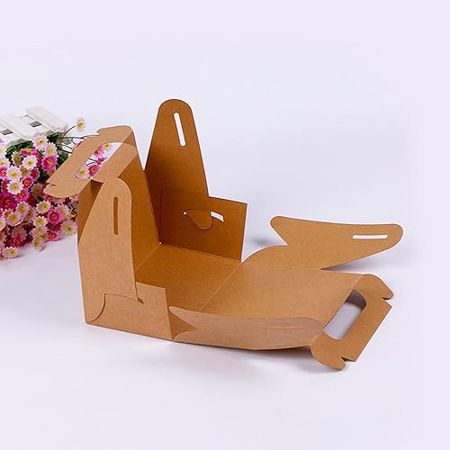 Vista 20 de Lainrrew 30 cajas de golosinas rojas a dos aguas, pequeñas cajas de regalo, caja de regalo de papel kraft de cartón, cajas de galletas de postre