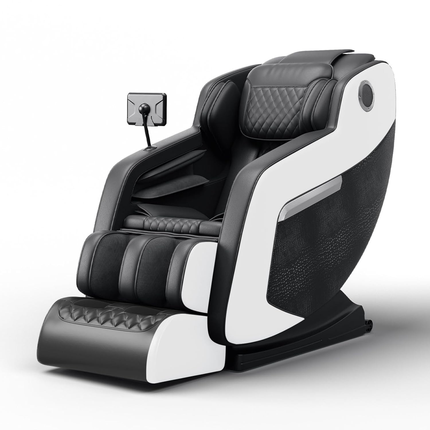 Massage Chair, Full Body Massage Recliner with 5 Distinct Massage Techniques & Foot Wrap Around Massage, Zero Gravity Recliner Chair with Advanced Roller and Heating System, Black&White Massage Chair, Full Body Massage Recliner with 5 Distinct Massage Techniques & Foot Wrap Around Massage, Zero Gravity Recliner Chair with Advanced Roller and Heating System, Black&White
