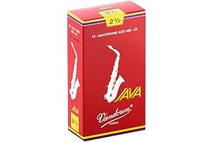 Vandoren Alto Saxophone JAVA Red Reeds, Strength 2.5