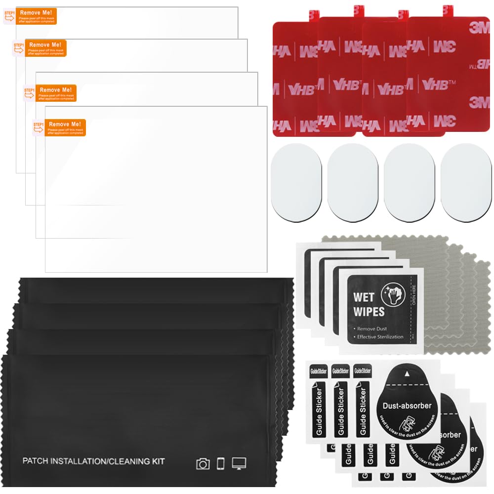 Sonku 8Pcs VHB Dash Cam Adhesive Pads(2 Size), Heat Resistant Double-Sided Tape Replacement, with 4 Electrostatic Stickers for Dash Cam