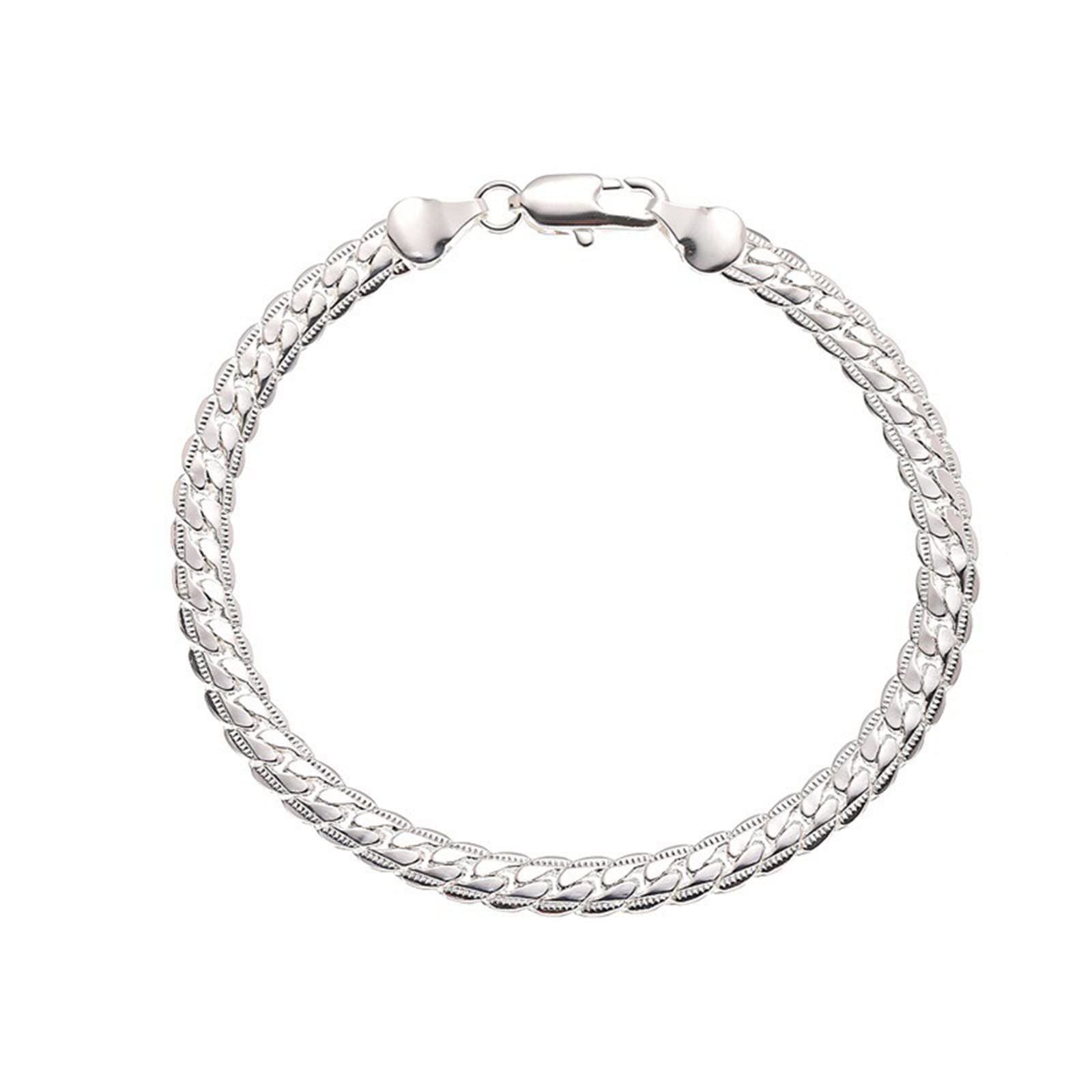 Wendalern Oro Figaro Cadena Pulsera Curb Cubana Cadena de Eslabones Pulsera Simple Cadena Fina Pulsera de muñeca con cierre de langosta Minimalista Pulsera Joyería Regalos para Mujeres Hombres
