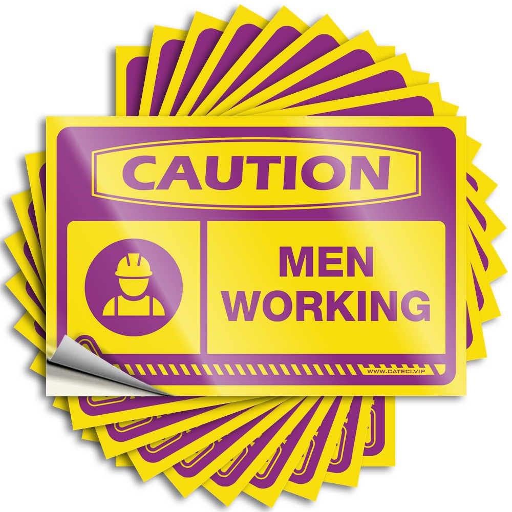 Fzfn Men's Colour Bumper Gaming Room Accessories | Personalized Cover Caution Working For Girl(6X9cm)