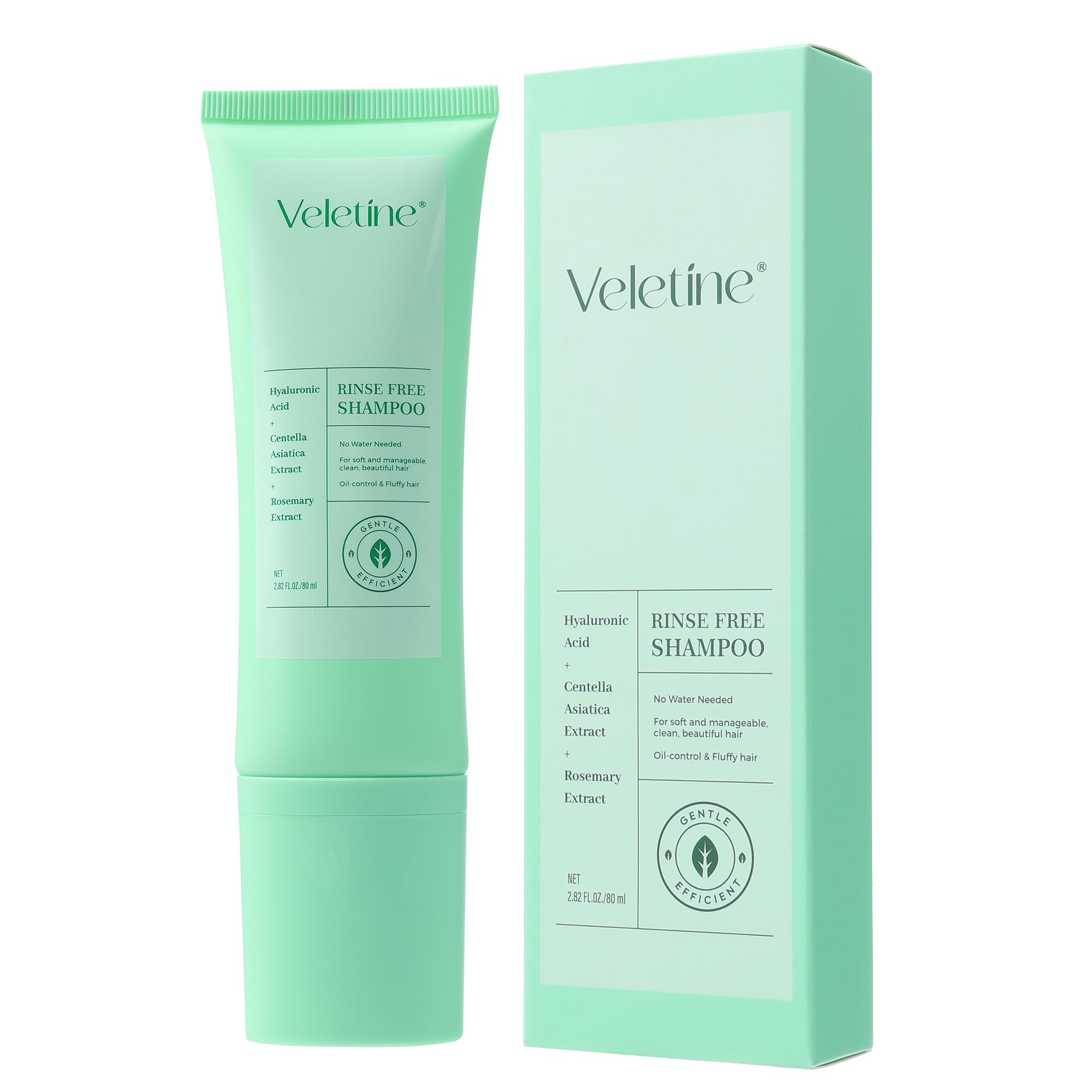 No Rinse Shampoo,Waterless Rinse Free Shampoo, Oil-Control & Fluffy Hair, Leaves Hair Fresh, Clean For Hair, All Ages - Travel Portable 80ml/2.82 FL.OZ