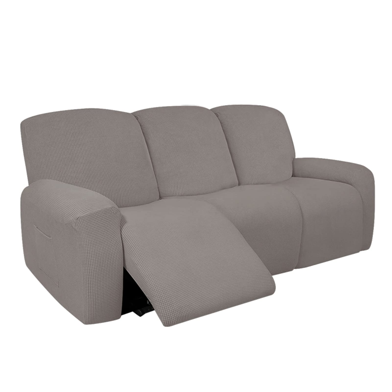 Housse de canapé inclinable 3 places pour salon chaleureux marron