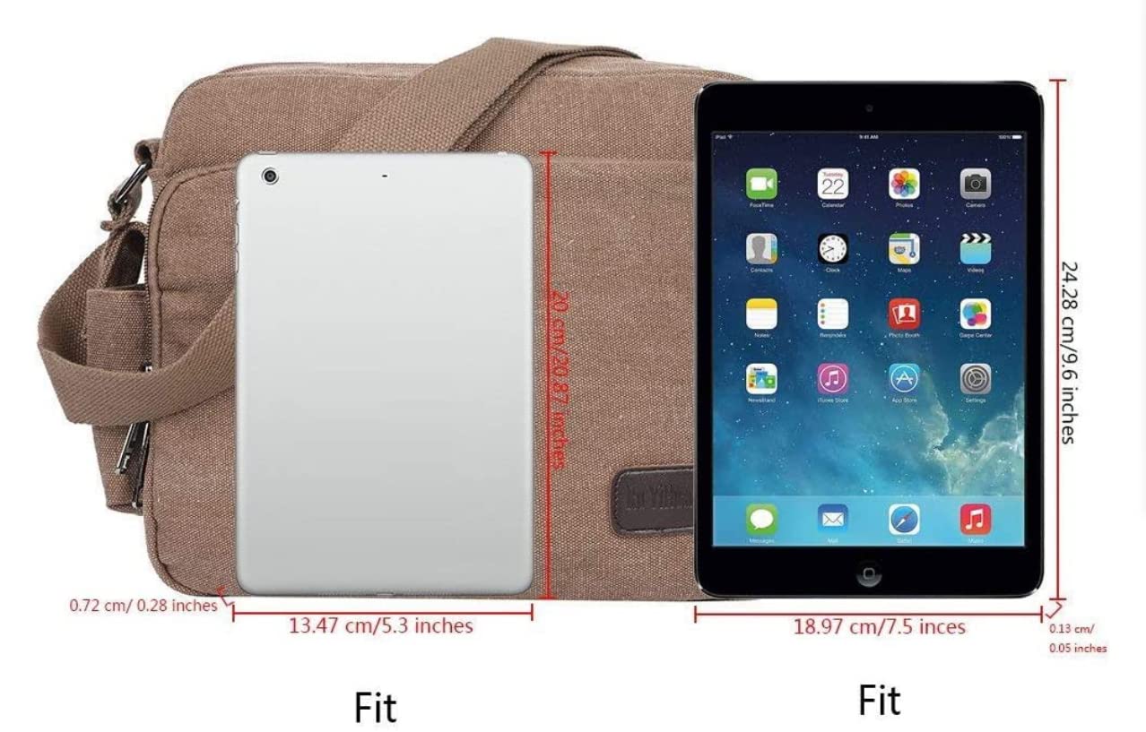 EGOGO Borse a Tracolla Uomo di Tela Borsa a Spalla Vintage Messenger Bag Sacchetto di Libro per Scuola Tasche da Viaggio Outdoor Sport Tasca E527-1 (Nero)