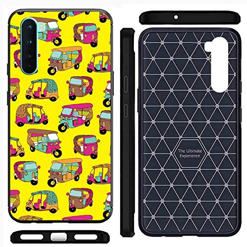 Image of Amazon Brand - Solimo Designer Auto Yellow Pattern Printed Soft & Flexible Hybrid Back Case Mobile Cover for OnePlus Nord