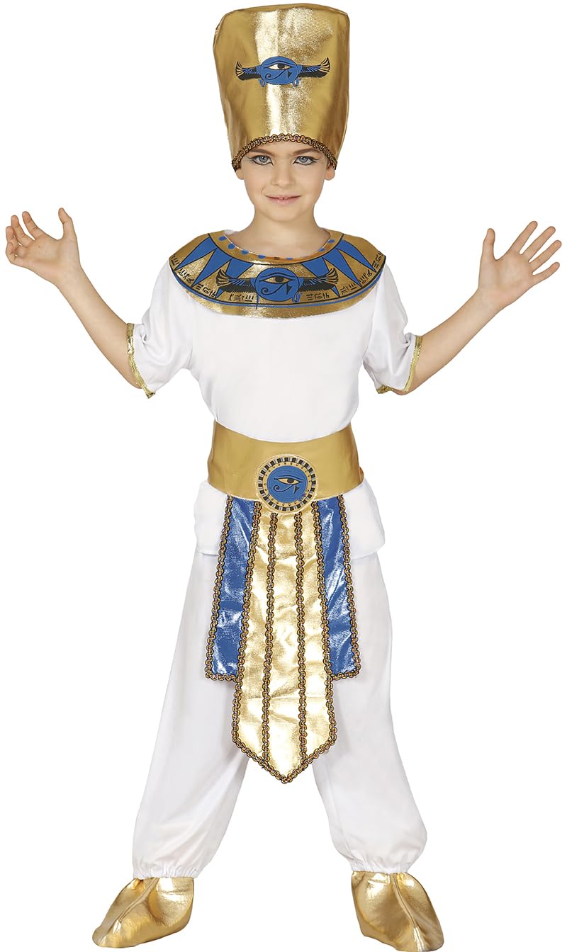 FIESTAS GUIRCA Egyptian Fancy Dress Kids Egyptian Pharaoh Boy Costume Age 5-12 Years