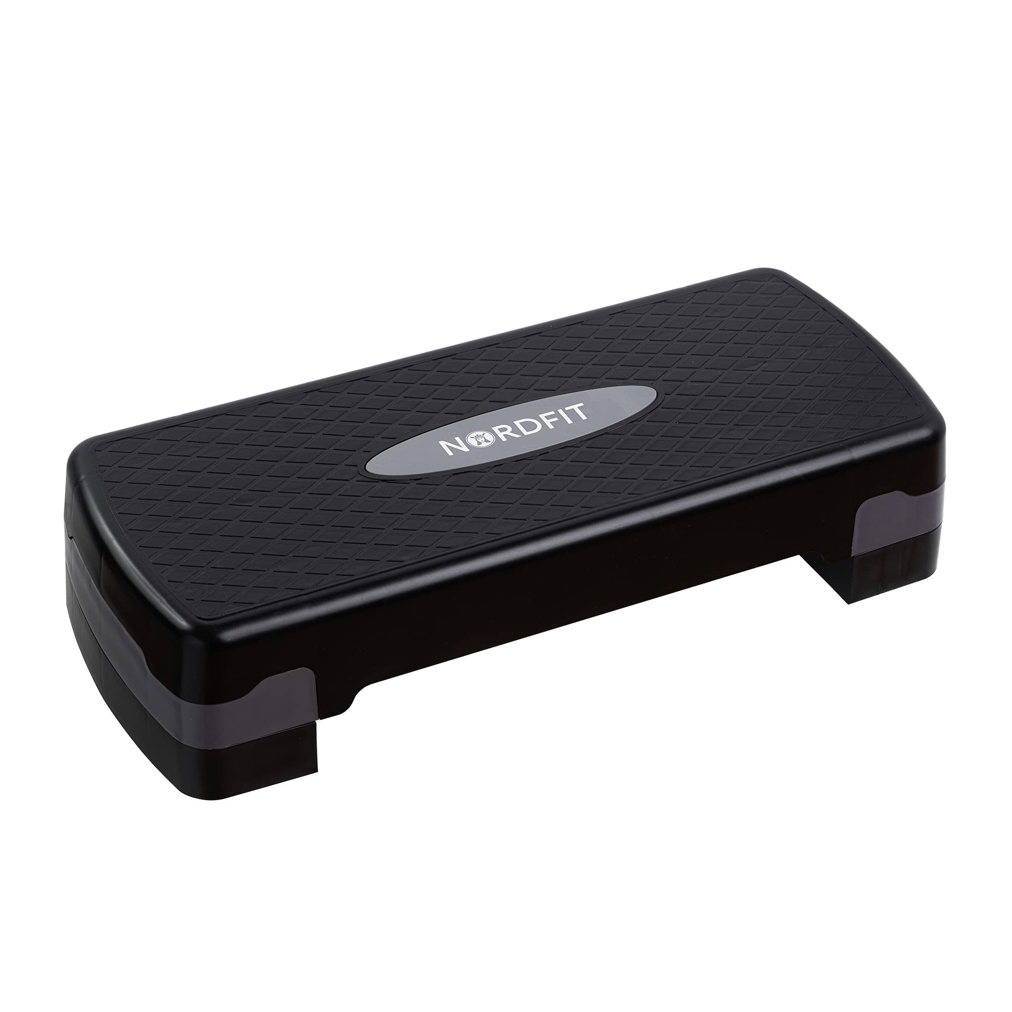 NORDFIT Adjustable Aerobic Exercise Step 2 Levels, 10cm and 15cm height, Stepper for Fitness, Pilates, Aerobics & Home Gym, Non Slip Step Platform Board Workout Equipment