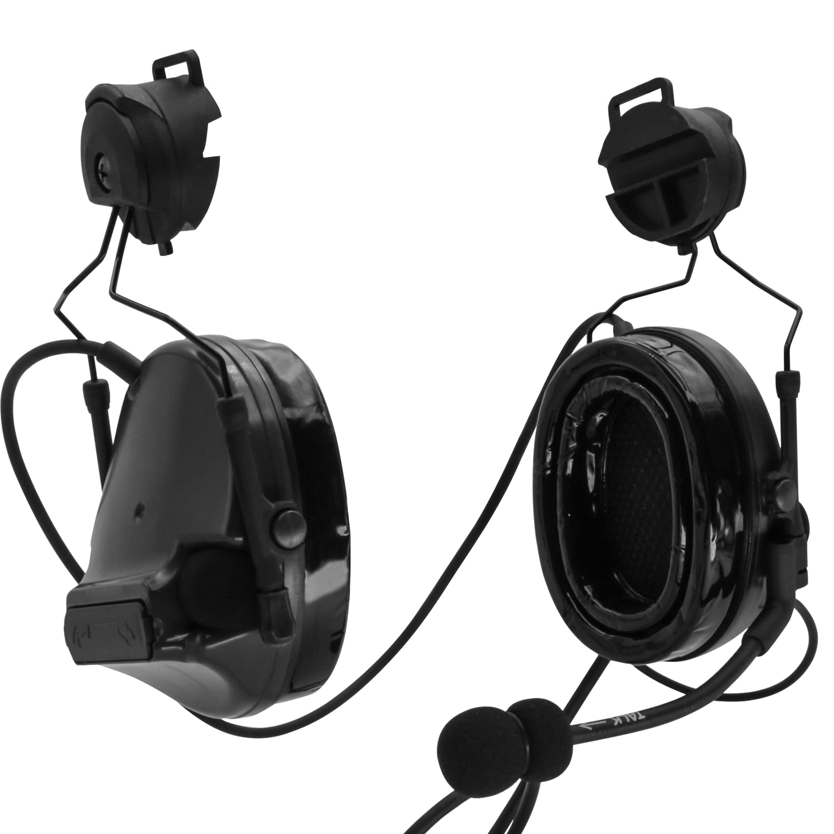 HEARFALCOM Comta III kask taktyczny ARC szyna adapter stojak wersja z adapterem PTT wtyczka K kompatybilny kask szynowy ARC i interkom z wtyczką K (BK)