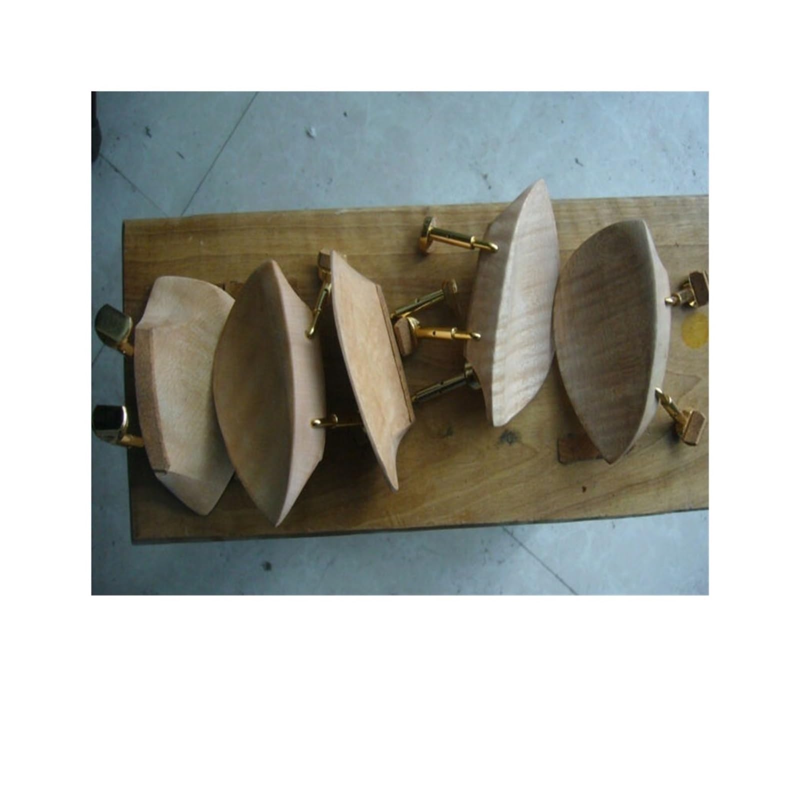 Set Mentoniera For Violino In Acero Fiammato 4/4 Da 5 Pezzi
