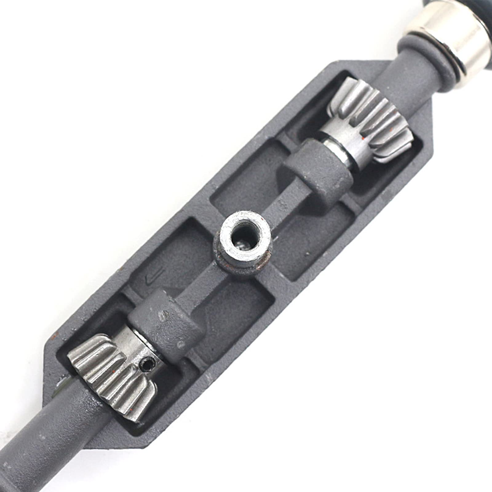 Trapano a manovella, mandrino da 3/8", mini trapano reciproco portatile, con doppio pignone, trapano a mano per legno, plastica (arancione)