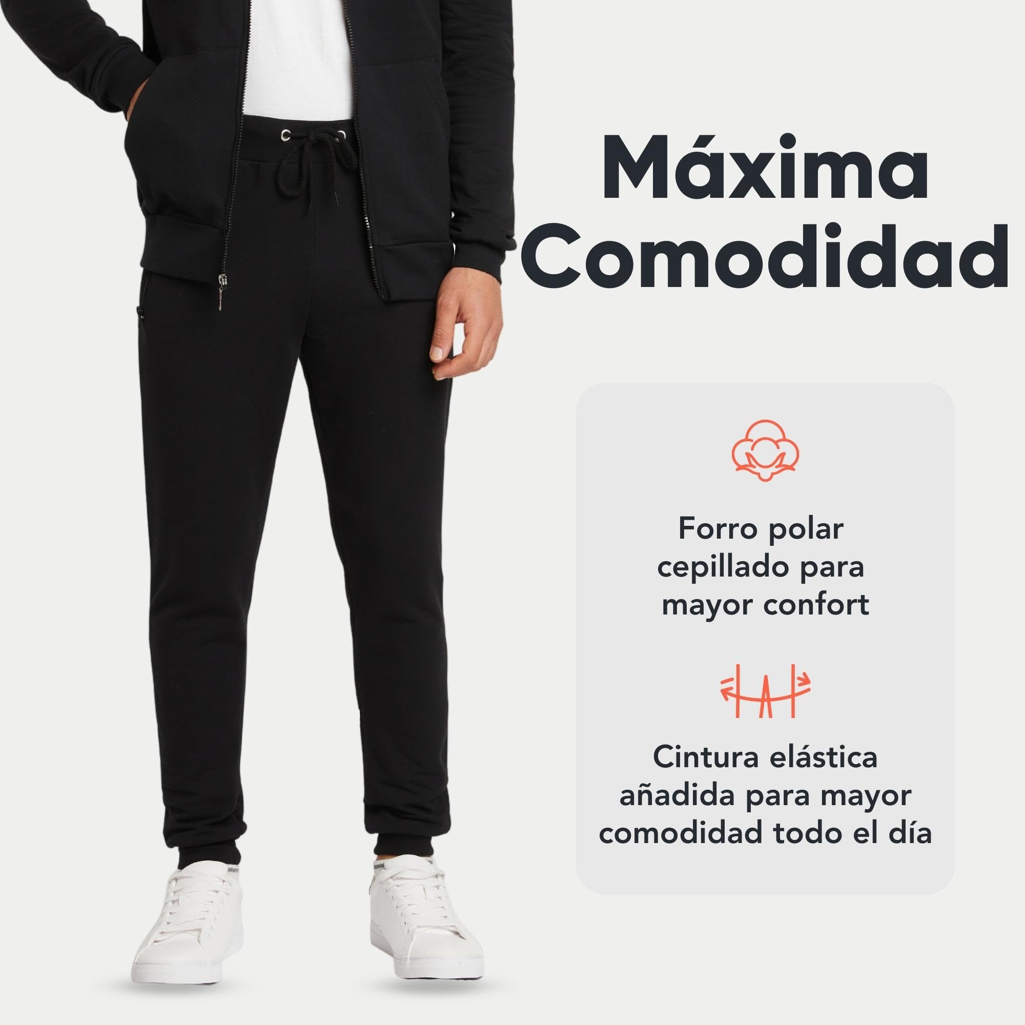 FM London Slim Fit Pantalones Deportivos para Hombre