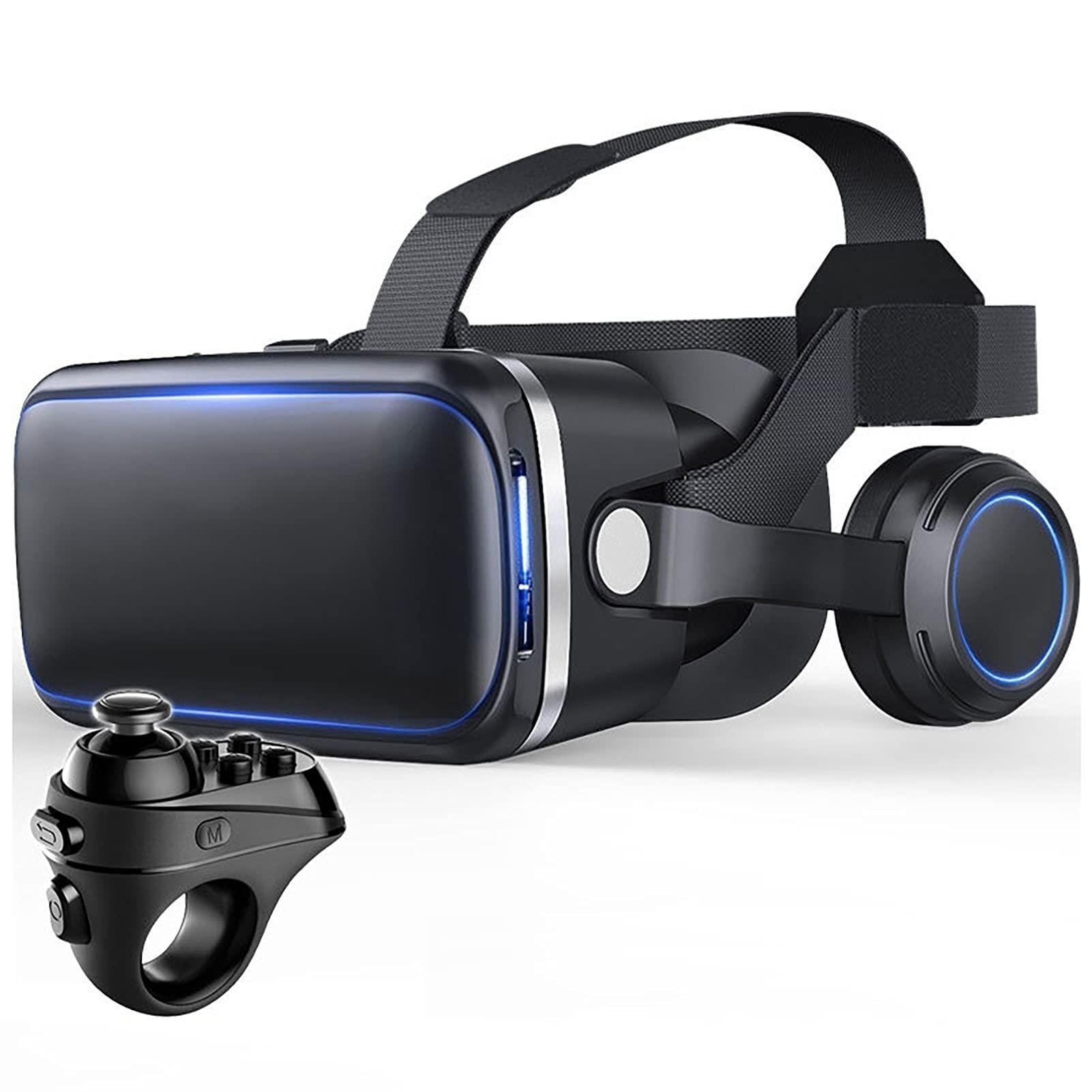 Casque VR Réalité Virtuelle - Compatible Smartphones 4-6.53 Pouces - Avec Casque Audio Intégré