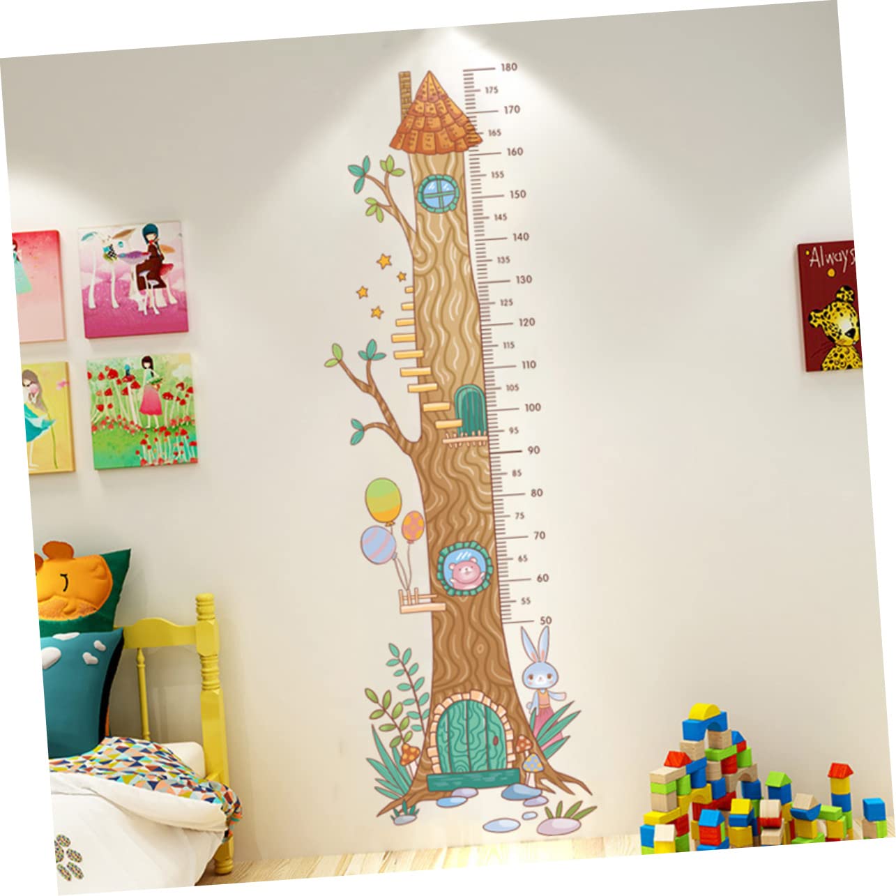 GALPADA 1Sheet Self Adhesive Height Growth Chart Sticker Removable Measurement Decal for Room Decor for Bedrooms Nurseries and Playrooms Easy to Apply Any Smooth