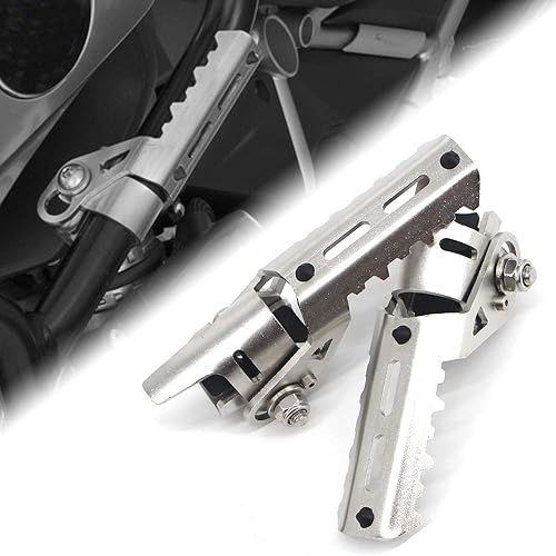 Para BMW R1250GS Adventure LC R 1250 R1250 GS motocicleta pedal delantero plegable reposapiés clip 0.866-0.984 in adv 2019 2020 (plateado)