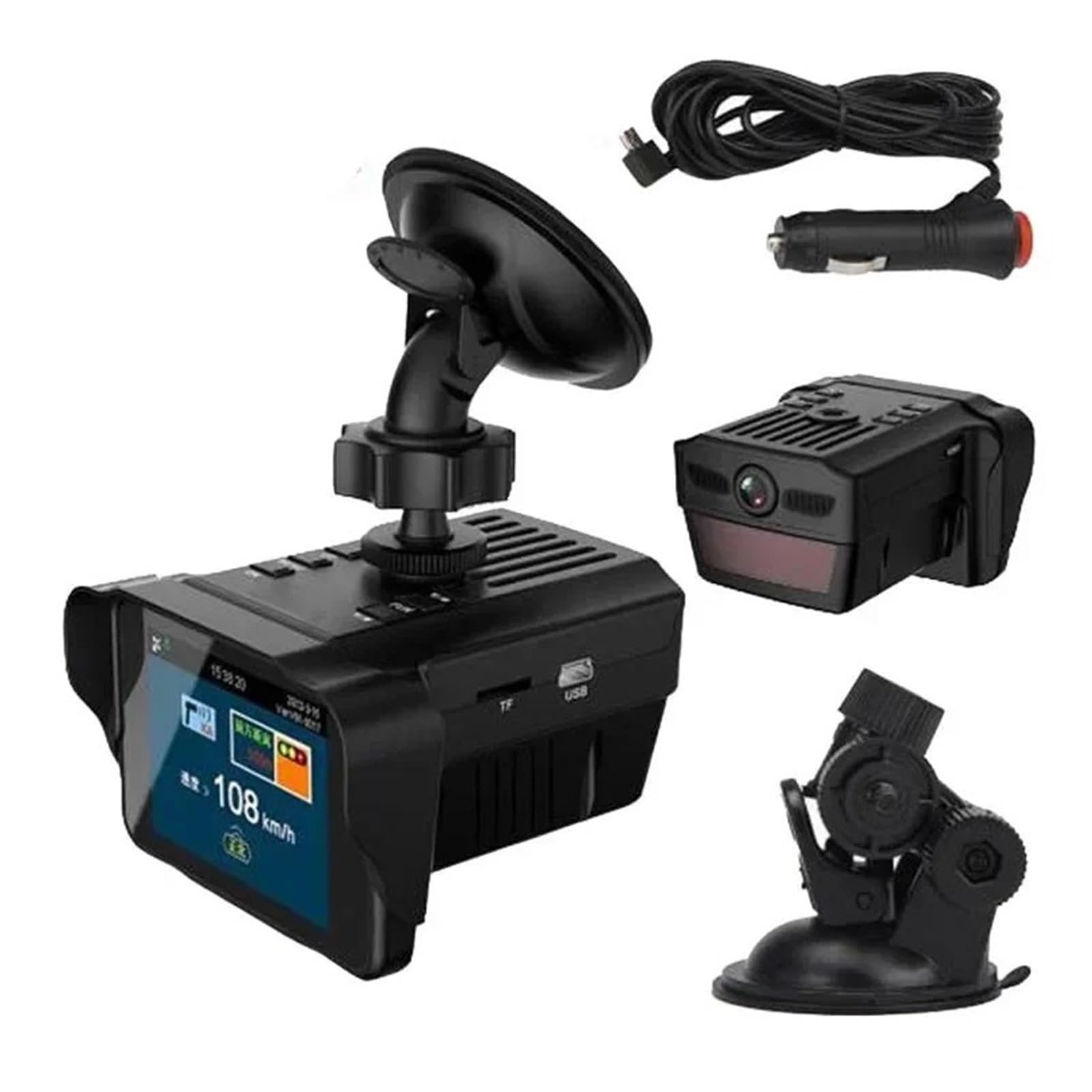 H588 Auto 2In1 Dashcam Antiradar Combo Segnale Autovelox Anti Radar Dvr Dash Cam Rilevatore Radar Intelligente Con Registratore