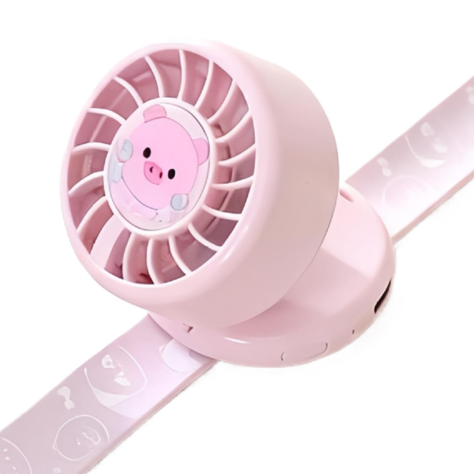 Ventilator für Kinder, tragbares Spielzeug, wiederaufladbar, 3 Geschwindigkeiten, Ventilator für Kinder, für den Sommer, für Outdoor, Camping, Wandern, , Radfahren, Mädchen,