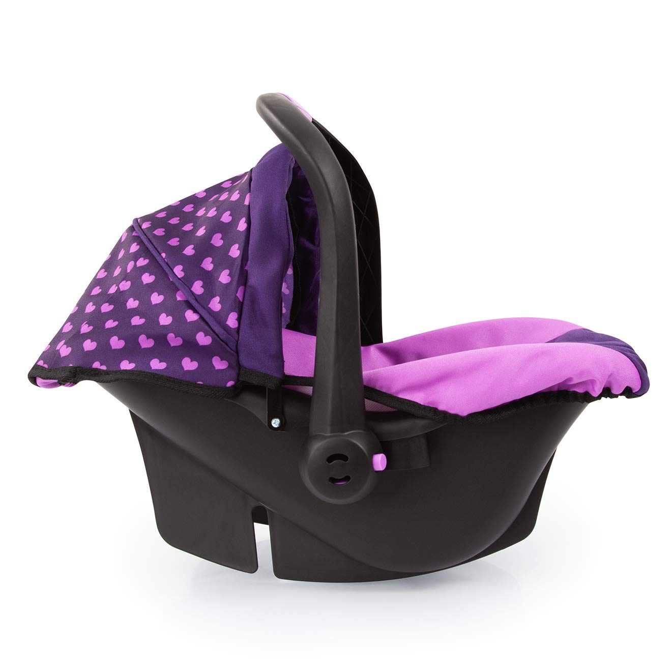 Bayer Design Silla De Coche EasyGo Para Muñecas De Hasta 46 Cm - Con Capota Y Cinturón, Color Azul Con Unicornio (67954AA)