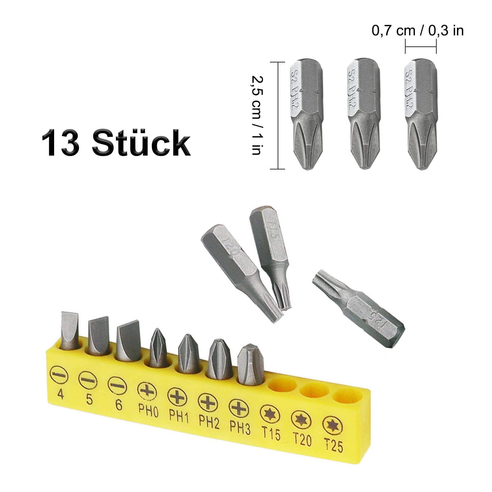 Set 3 Portapunte Magnetici Per Viti Cartongesso - Con 13 Punte Cacciavite - Foto 5