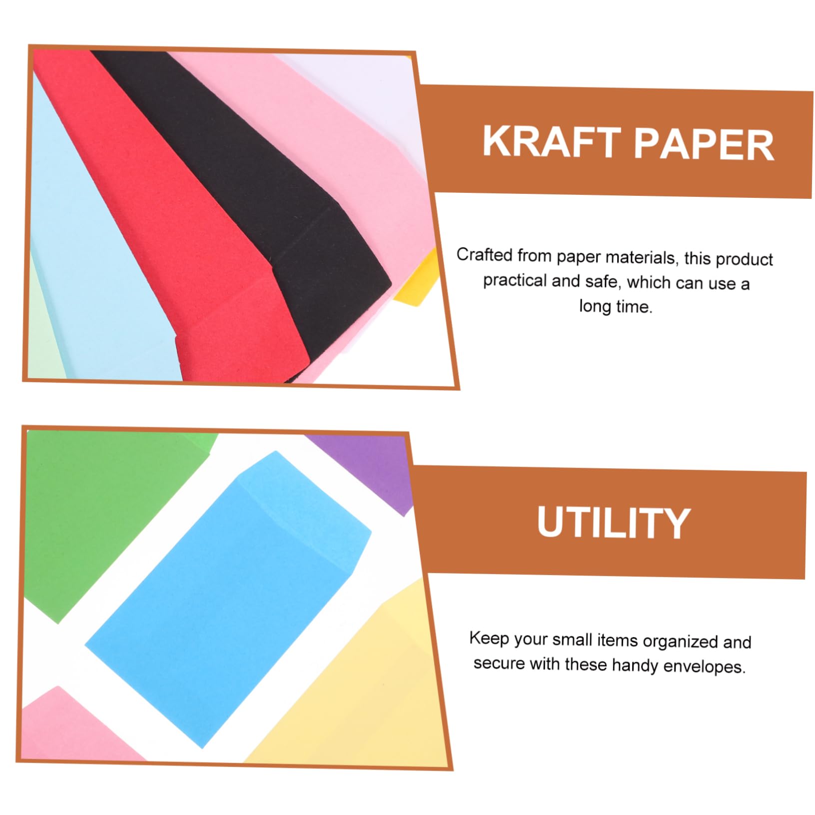 Alipis 5 Set Busta Di Semi Colorato Minuscolo Carta Da Imballo Per Il Trasloco Materiale Scolastico Borsa Buste Di Carta Buste Per Little Envelopes Carta Kraft 160 Pezzi * 5
