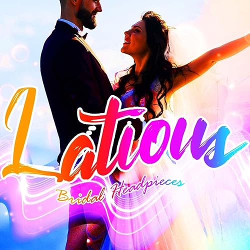 Miniatura 7 de Latious Horquillas para el pelo de novia de novia, pieza de pelo de perlas de cristal azul, accesorios para el cabello para mujeres y niñas (paquete