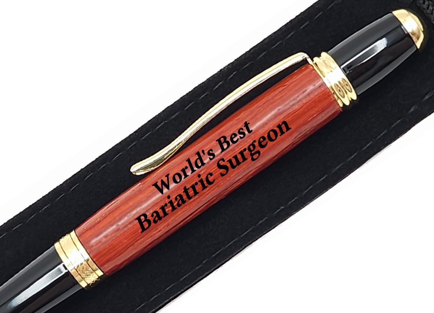 Generic Gift For Bariatric Surgeon World's Best Bariatric Surgeon Present Engraved Pen, 1 Count (Pack of 1), Gold