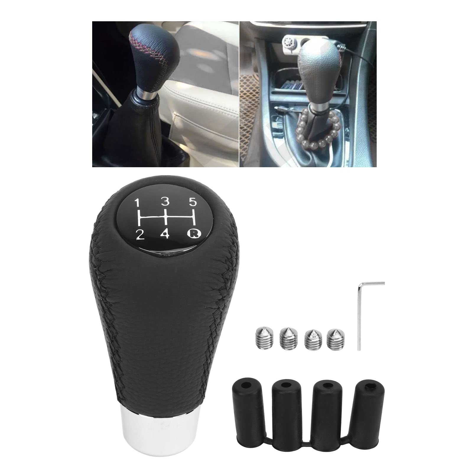 Pomello del cambio con effetto legno per auto / Fortuner Crown Land Cruiser Leva del cambio Grigio
