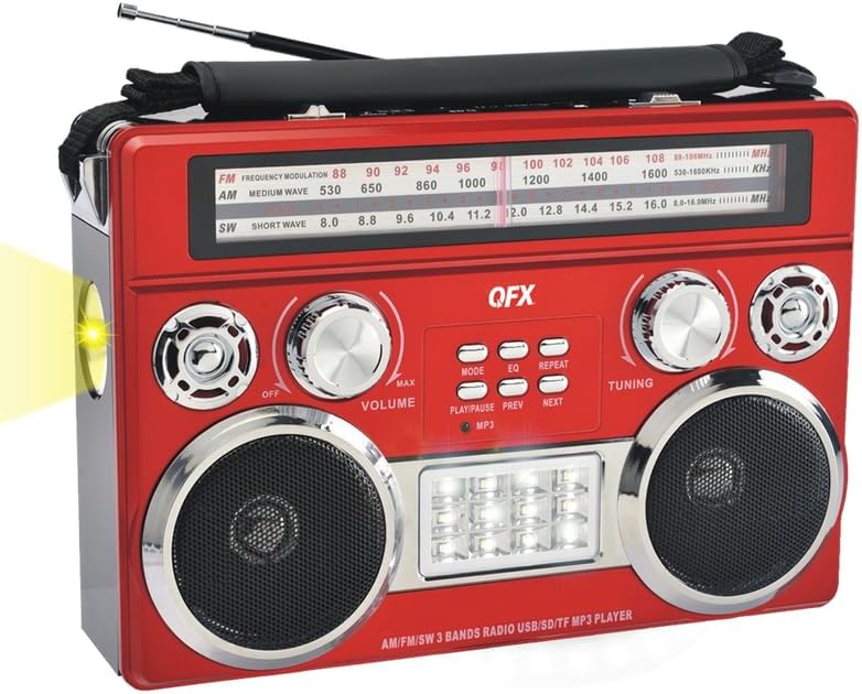 Radio Bluetooth de recarga AMFMSW + Linterna + FLOODLIGHT