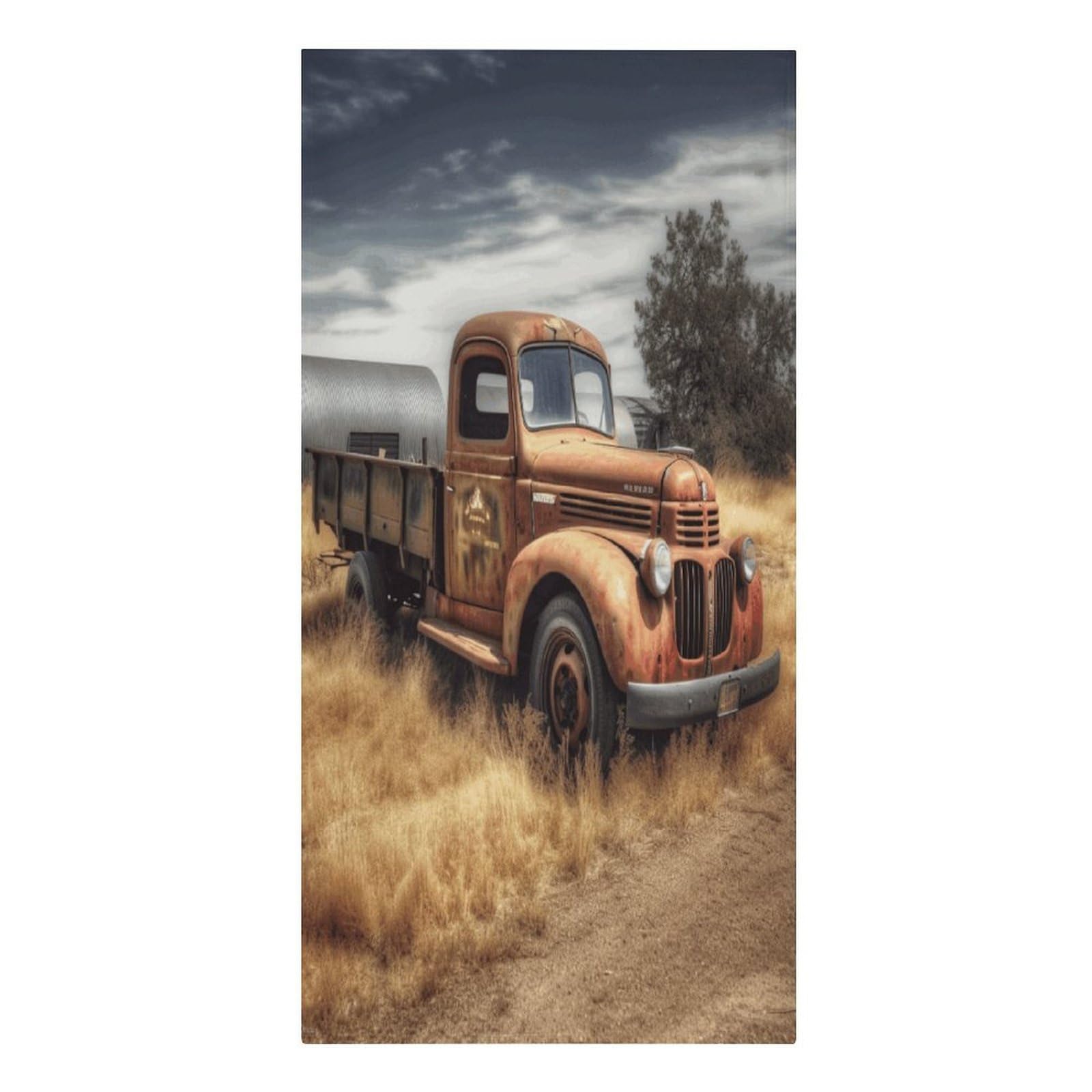 VstaDank Old Truck Car Beach Towels 30"x61" Microfiber Super Absorbent Large Bath Towels Cozy Soft Swim Travel Towel Quick Dry Thin Pool Towel Beach Accessories for Outdoor Adult