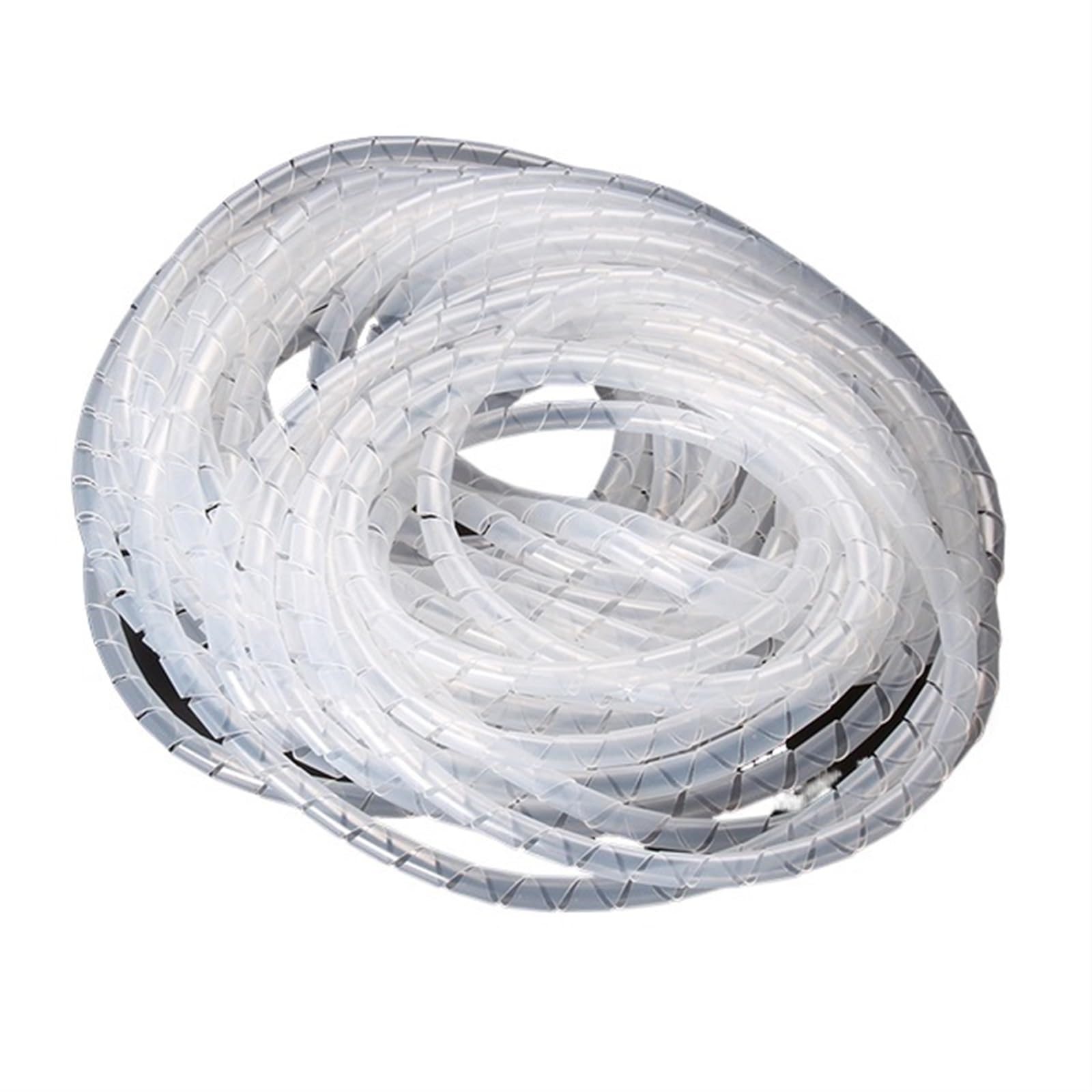 Enrollador Protector de Envoltura de Cable de 12 Metros, diámetro Interior de 8 mm, Organizador de Alambre en Espiral Flexible, Tubo de Almacenamiento de Cable, Cubierta de Tubo(White)