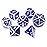 Haxtec Metal Dice Set D&D Silver Navy Blue Metal Polyhedral DND Dice for Dungeons and Dragons-Glossy Enamel Dice (Silver Navy Blue)