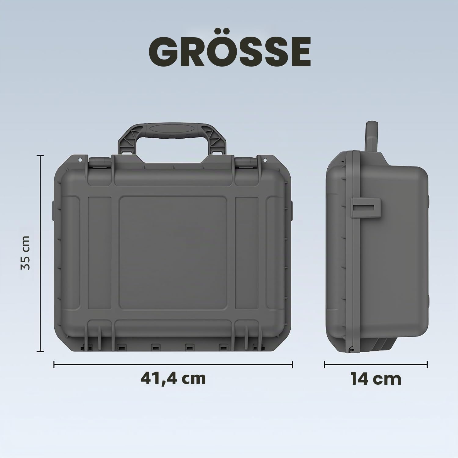 Starlink Mini Case - Starlink Mini Zubehör Wasserdichter tragbarer schützender Hartschalenkoffer für Reisen aus PP mit vorgeschnittenem Schaumstoff für Starlink Dishy (Grau)