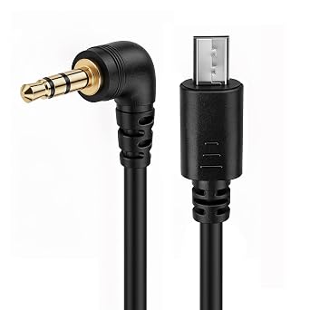 3.5mm Right Angle TRS to Multi/Micro USB Timecode Cable, Compatible with Tentacle Sync SYNC E Track E for Sony FX3 A7S3 A7M3 A1 FX30 Cameras 30CM