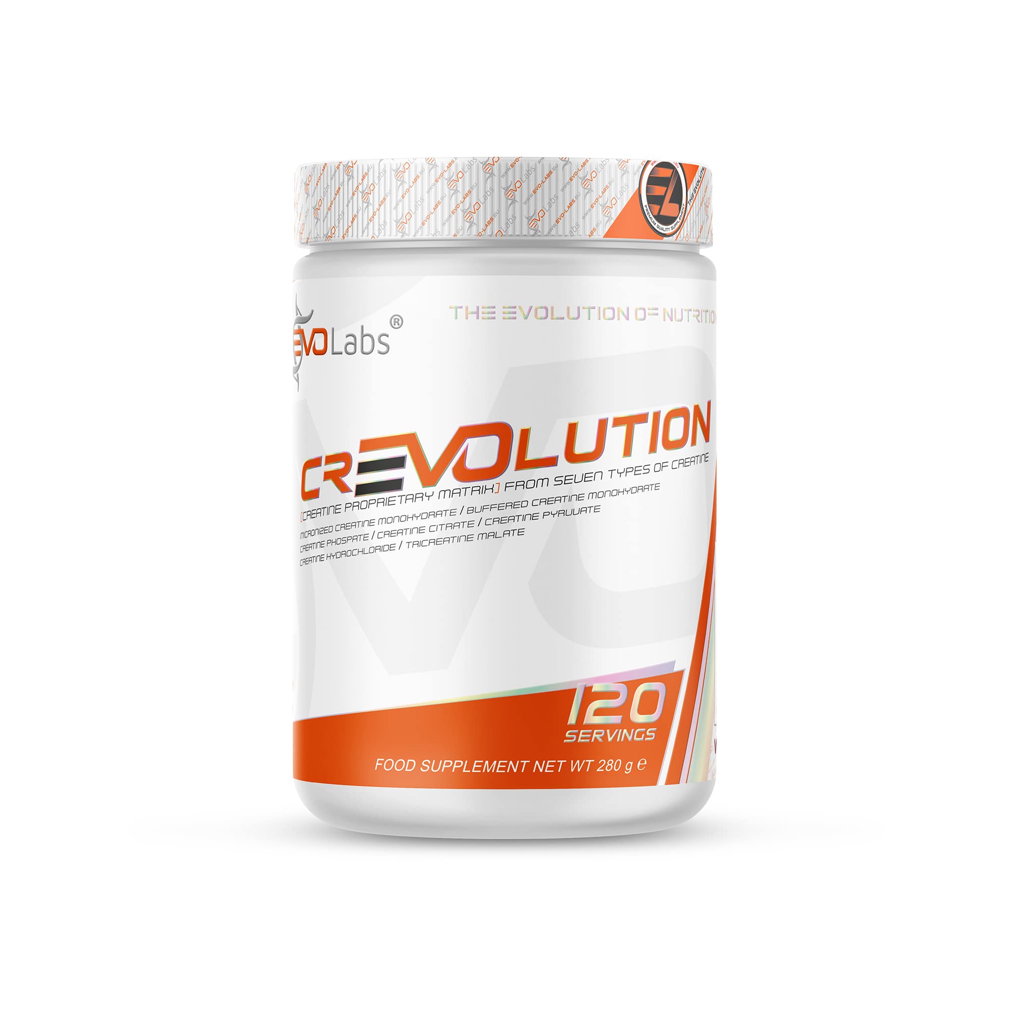 CrEVOlution - Mehrkomponenten Kreatin - Kreatin Monotydrat, gepuffertes Kreatin, Kreatinphosphat, Kreatincitrat, Kreatinpyrovat, Kreatin HCL und Kreatin Malat für dein Workout. (240 Kapseln)