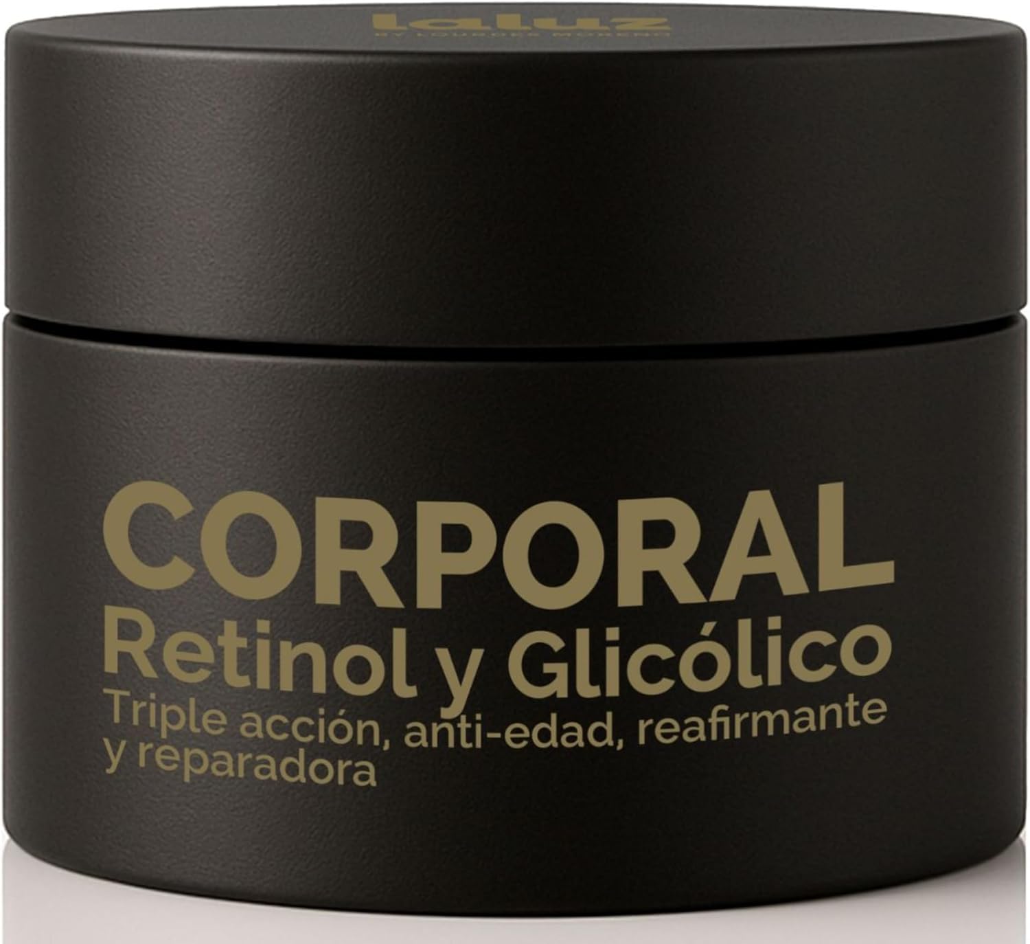 LaLuz by Lourdes Moreno Crema corpo con retinolo e acido glicolico, rassodante, idratante e antimacchia, combatte la flaccidità e la pelle d'arancia, con caffeina e burro di karitè, 250 ml