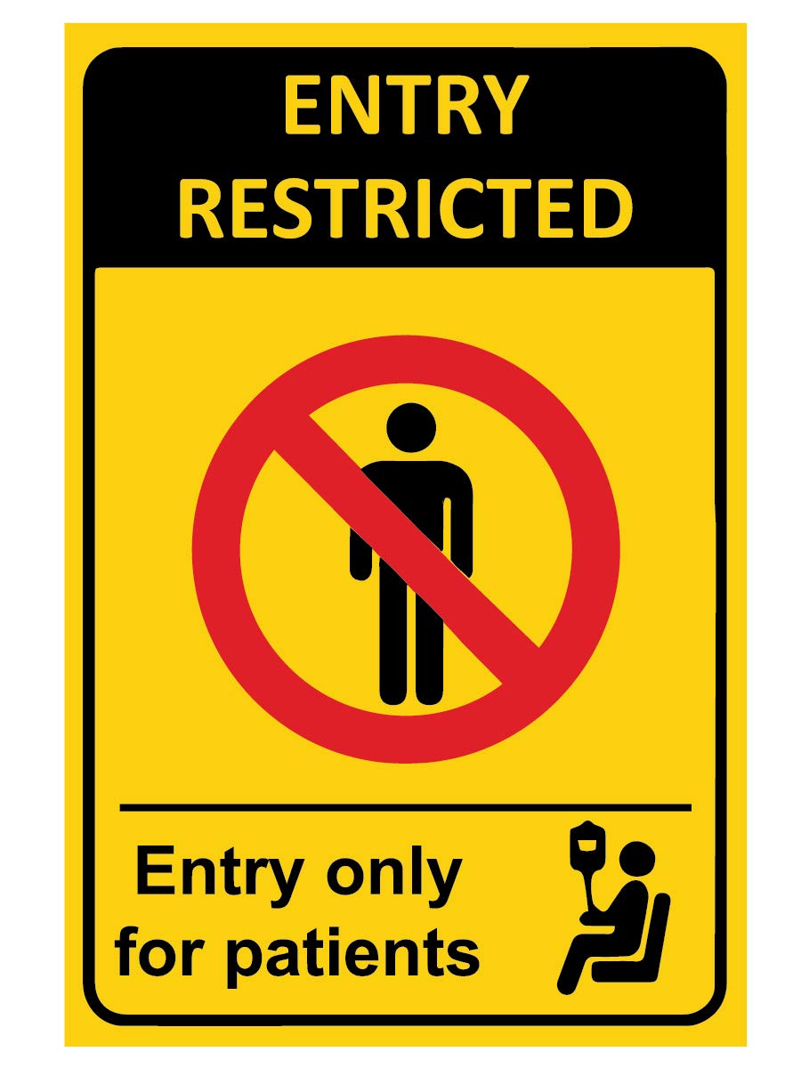 VVWV Restricted Entry Patients Only Sticker for Public Private Hospital Clinic Ward Room Wall Size L X H 20 x 30 CMS (B08XXT7ZK3) Amazon Price History, Amazon Price Tracker